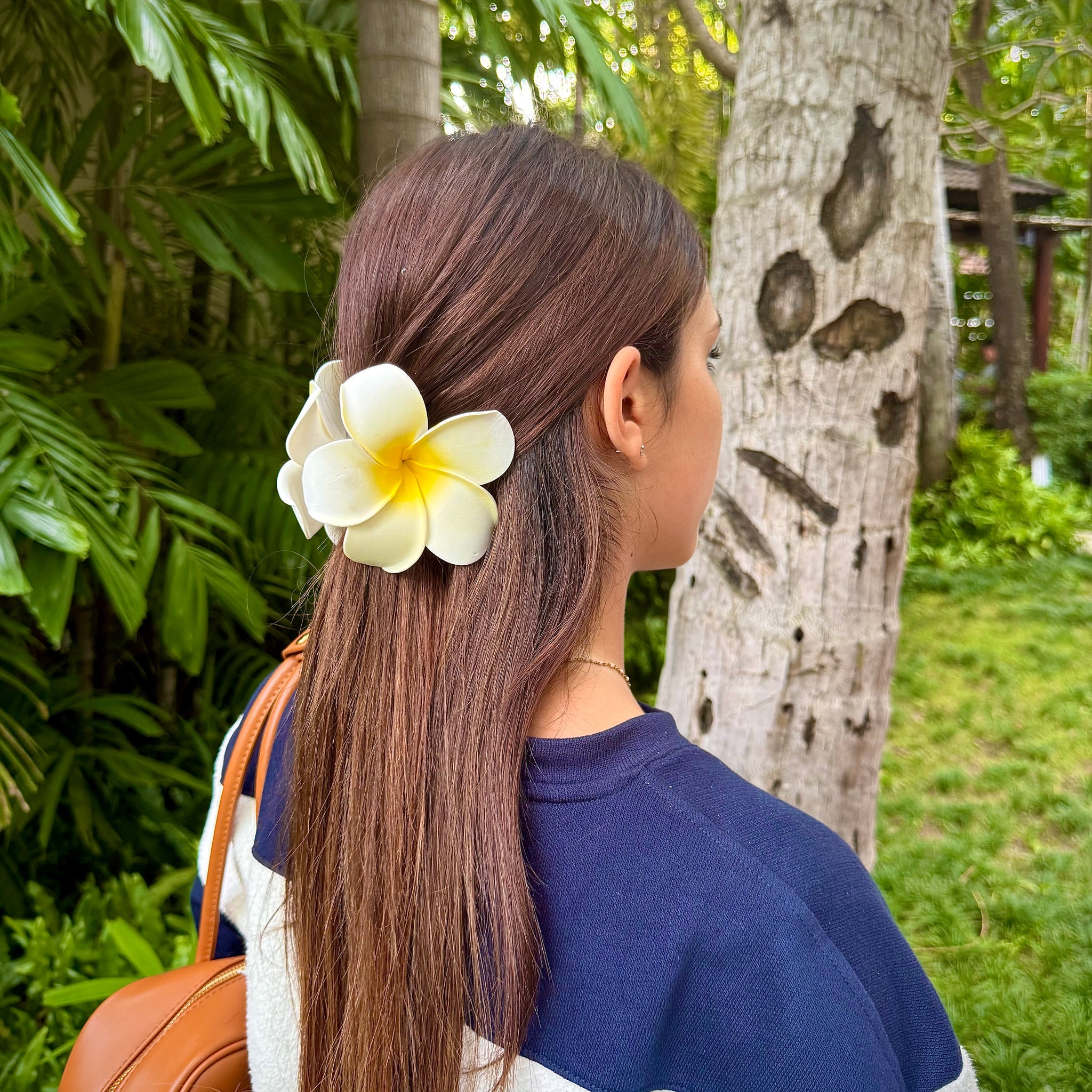 Pinces à cheveux fleur exotique