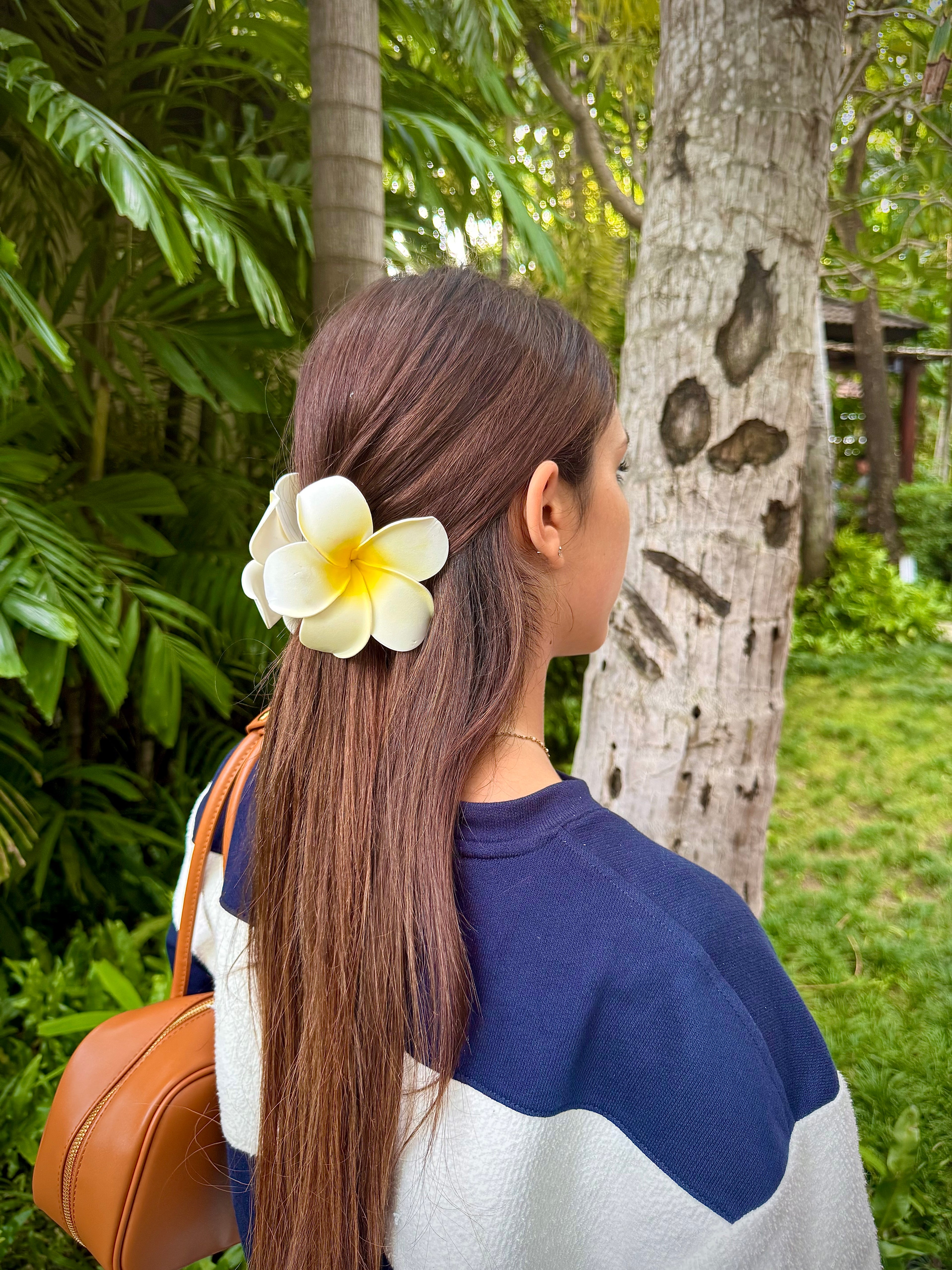 Pinces à cheveux fleur exotique