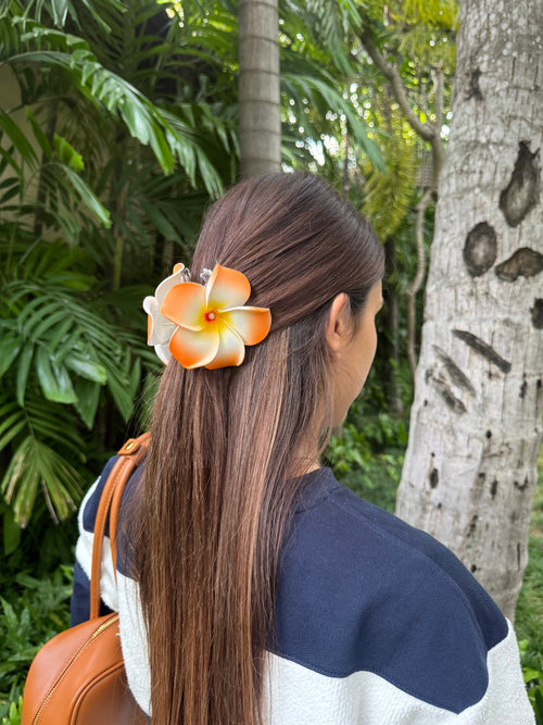 Pinces à cheveux fleur exotique - collection été